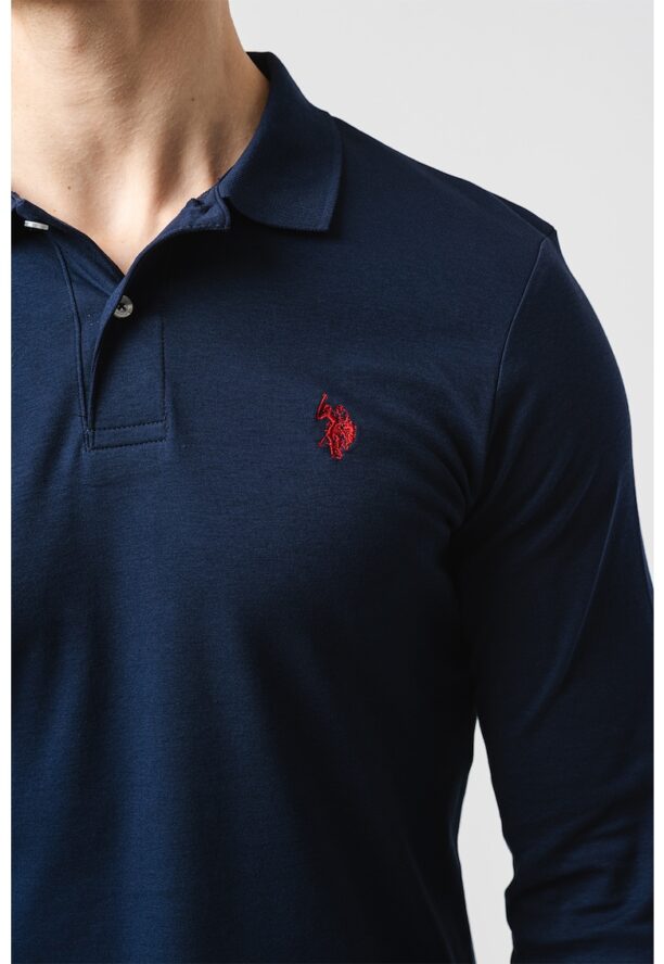 Памучна блуза с яка US Polo Assn