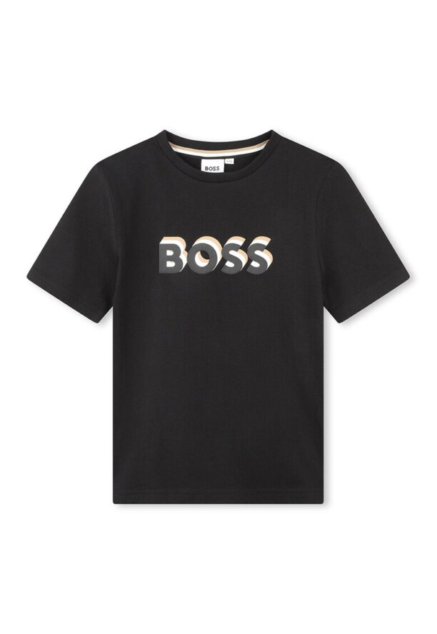 Памучна тениска с лого BOSS Kidswear