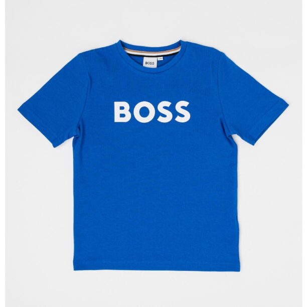 Памучна тениска с лого BOSS Kidswear