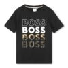 Памучна тениска с лого BOSS Kidswear