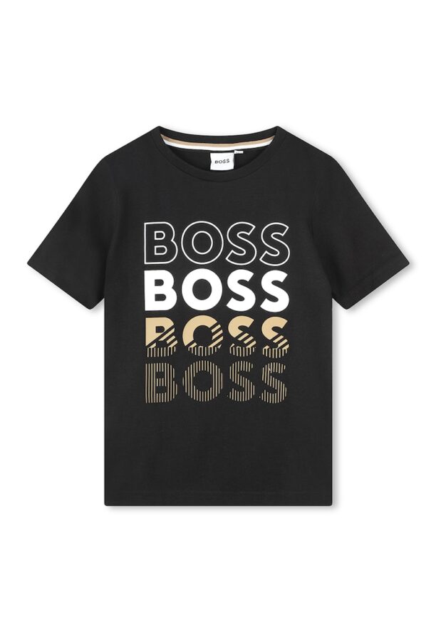 Памучна тениска с лого BOSS Kidswear