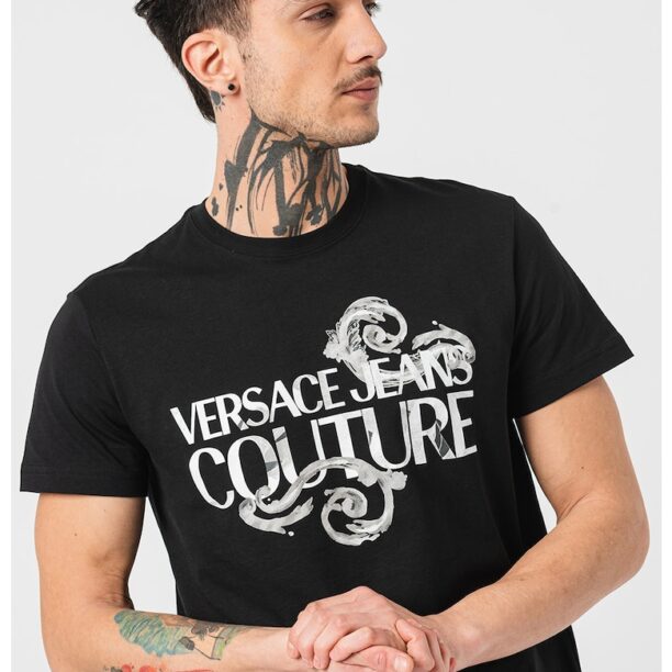 Памучна тениска с лого Versace Jeans Couture