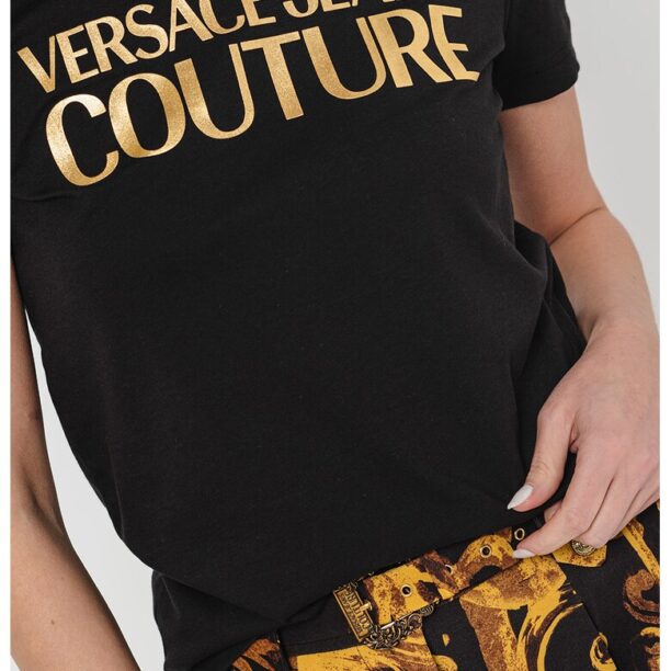 Памучна тениска с лого Versace Jeans Couture