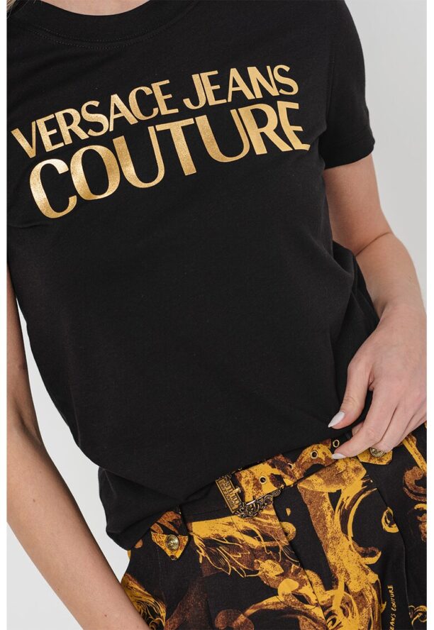 Памучна тениска с лого Versace Jeans Couture