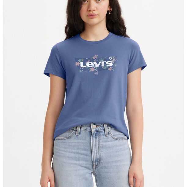 Памучна тениска с овално деколте Levis