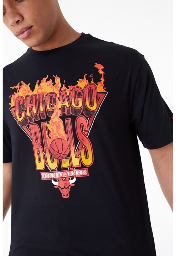 Памучна тениска с щампа на Chicago Bulls New Era