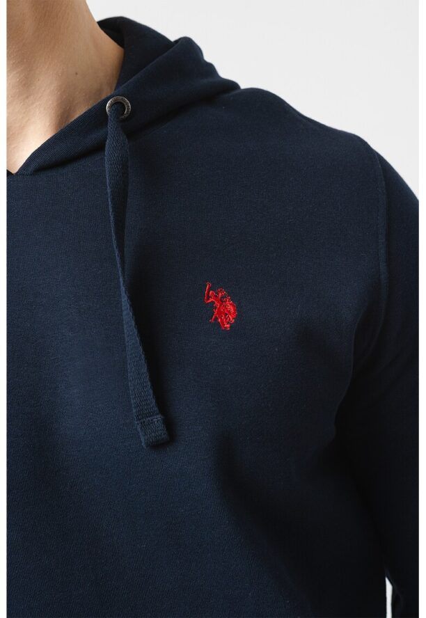 Памучно худи с джоб кенгуру US Polo Assn