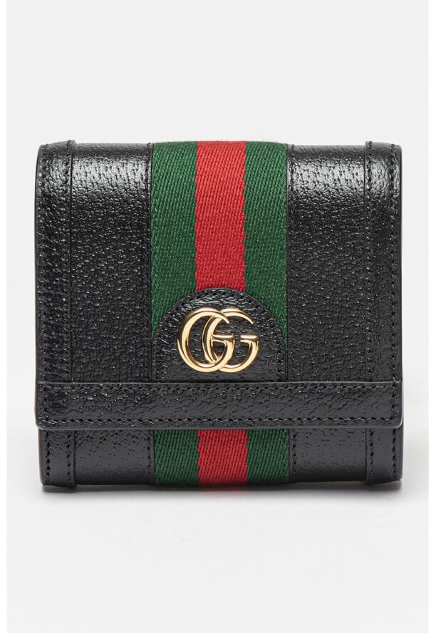 Портфейл от кожа с капаче и лого Gucci