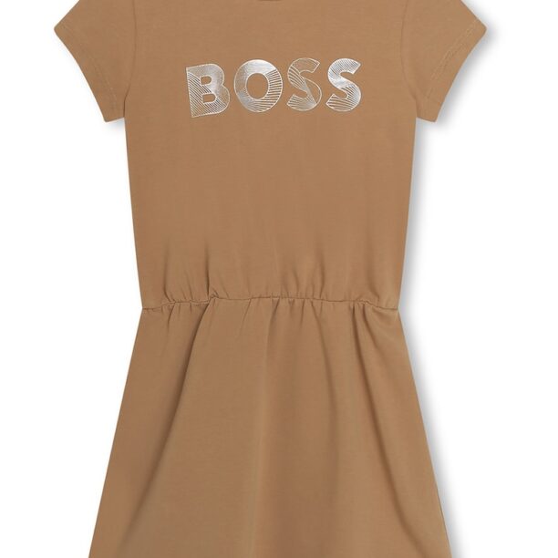 Разкроена рокля с лого BOSS Kidswear