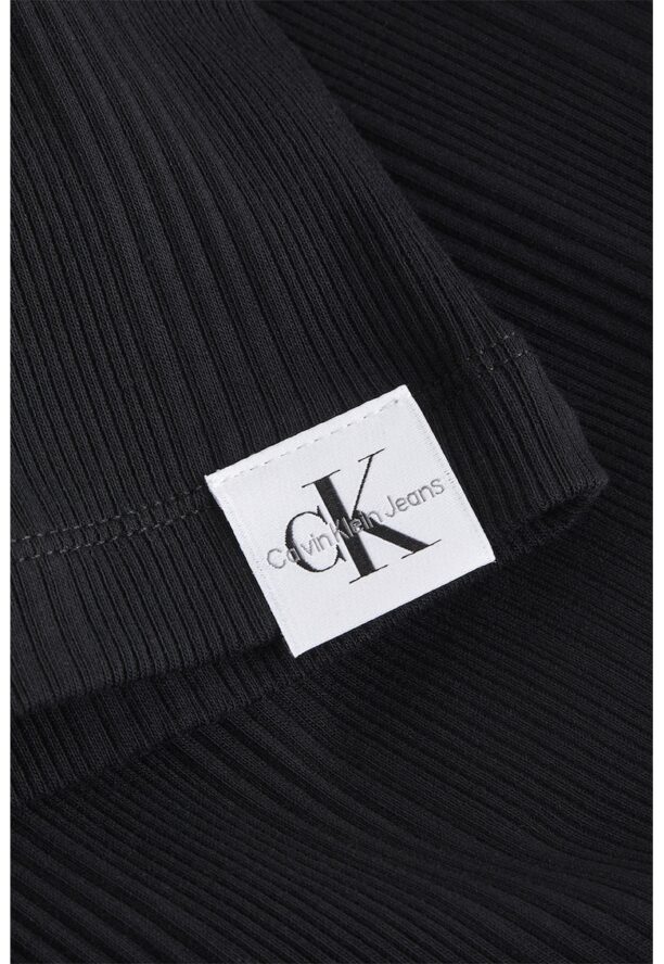 Рипсен топ с лого и изрязан гръб CALVIN KLEIN JEANS