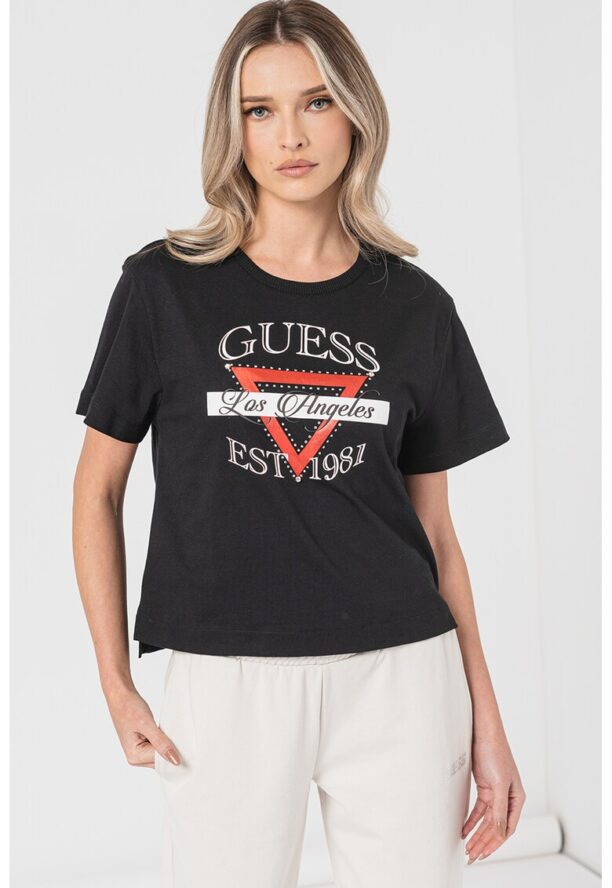 Свободна тениска с лого GUESS JEANS