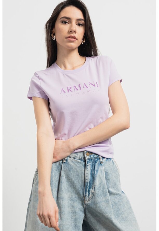 Слим тениска с лого ARMANI EXCHANGE