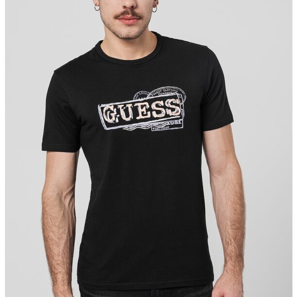 Слим тениска с лого GUESS JEANS