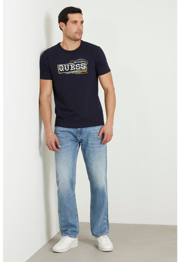 Слим тениска с лого GUESS JEANS