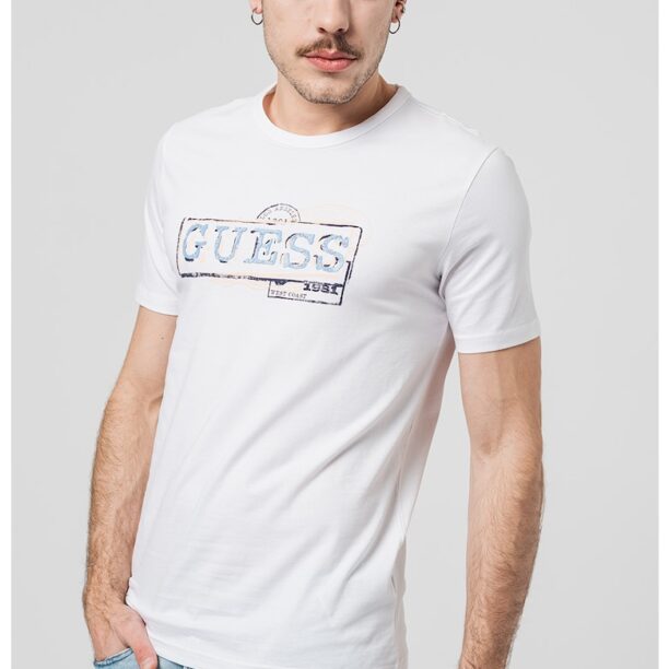 Слим тениска с лого GUESS JEANS