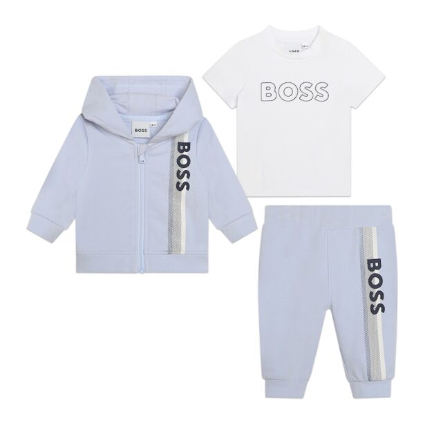 Спортен екип с качулка - лого и тениска BOSS Kidswear