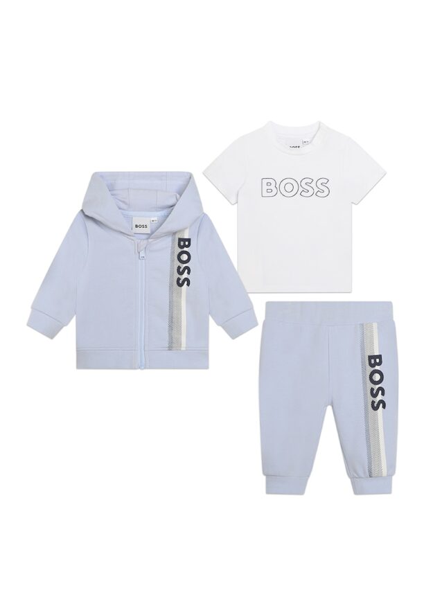 Спортен екип с качулка - лого и тениска BOSS Kidswear