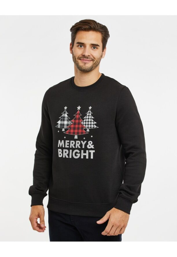 Суитшърт Merry & Bright 5947 с коледни шарки Threadbare