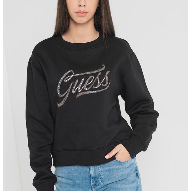 Суитшърт с декоративни камъни GUESS JEANS