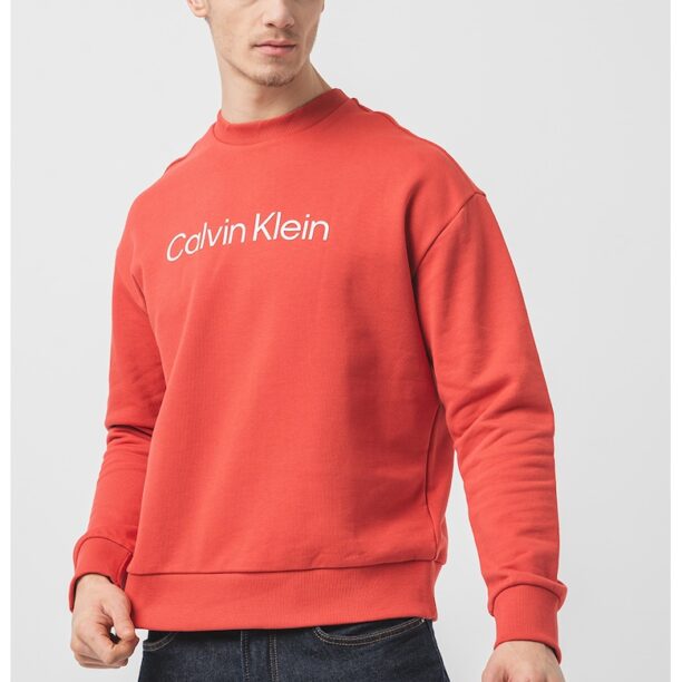 Суитшърт с овално деколте и лого CALVIN KLEIN