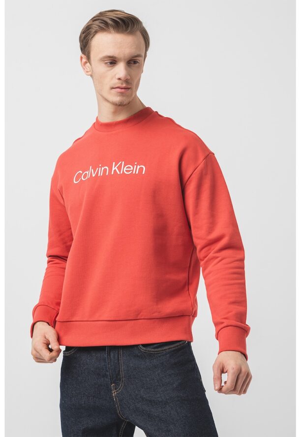 Суитшърт с овално деколте и лого CALVIN KLEIN