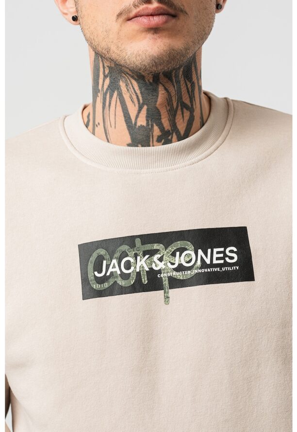 Суитшърт с овално деколте и лого Jack  Jones