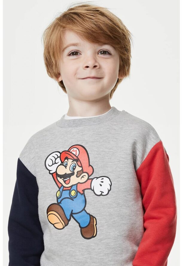 Суитшърт с щампа Super-Mario Marks  Spencer