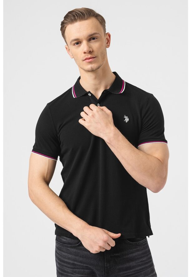 Тениска от памук с яка и лого US Polo Assn