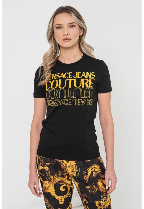 Тениска по тялото с лого Versace Jeans Couture