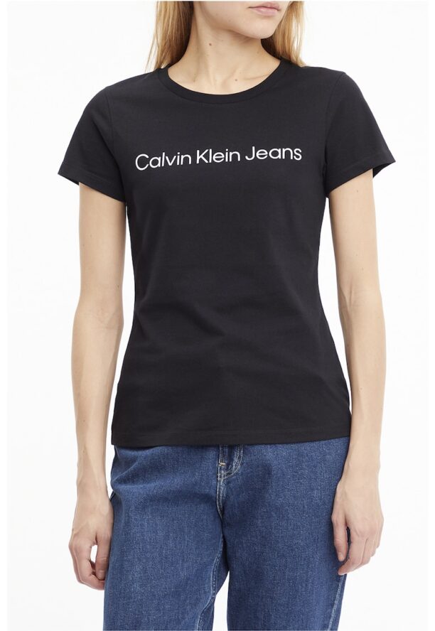 Тениска по тялото с овално деколте CALVIN KLEIN JEANS