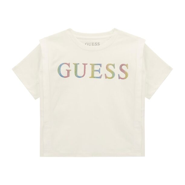 Тениска с бляскаво лого GUESS JEANS