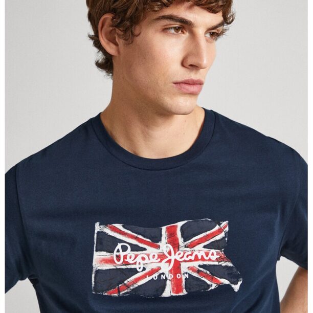 Тениска с лого Pepe Jeans London