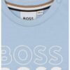 Тениска с овално деколте и лого BOSS Kidswear