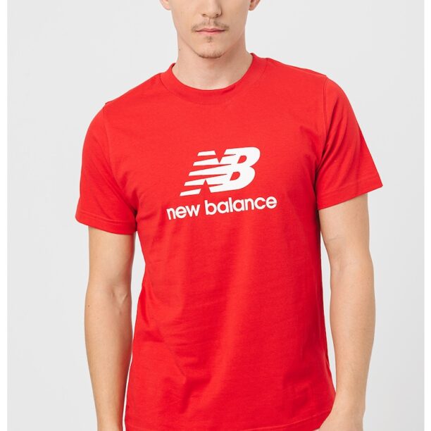 Тениска с овално деколте и лого New Balance