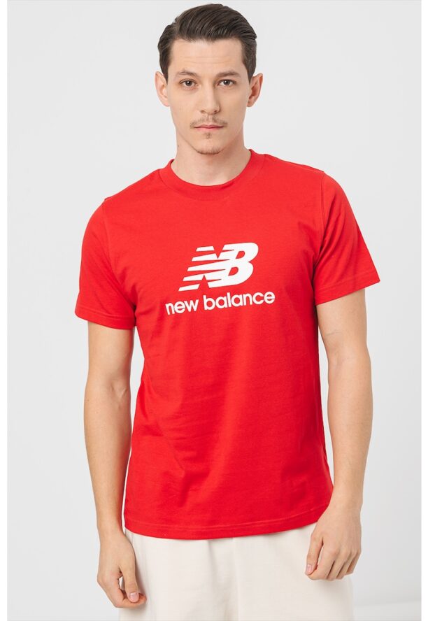 Тениска с овално деколте и лого New Balance