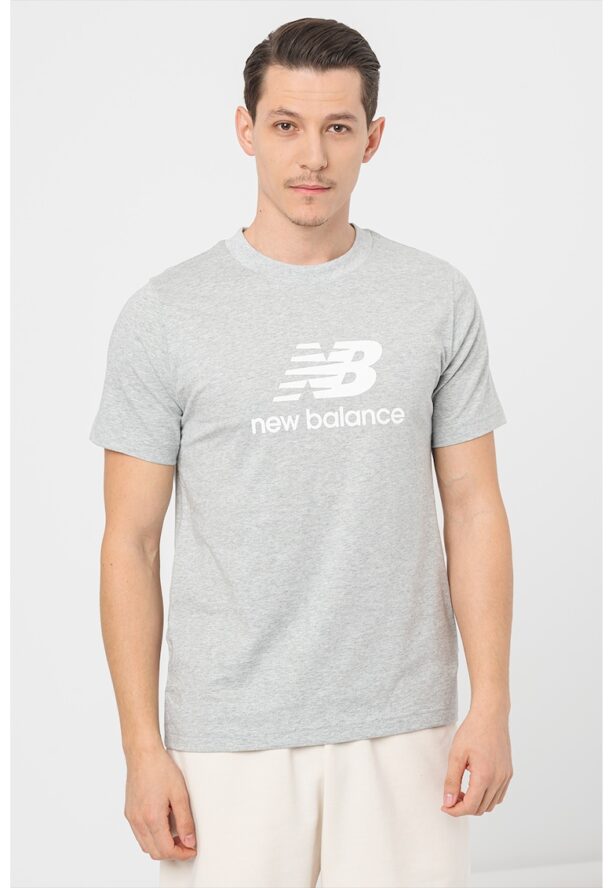 Тениска с овално деколте и лого New Balance