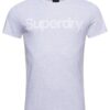 Тениска с овално деколте и лого SUPERDRY