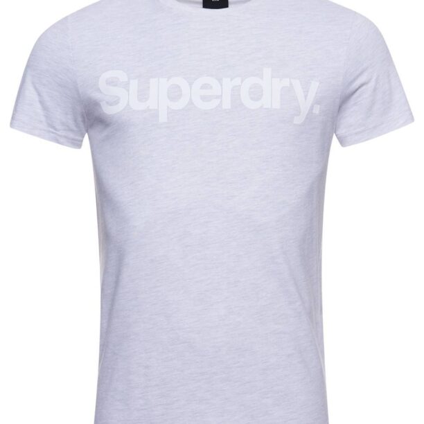 Тениска с овално деколте и лого SUPERDRY