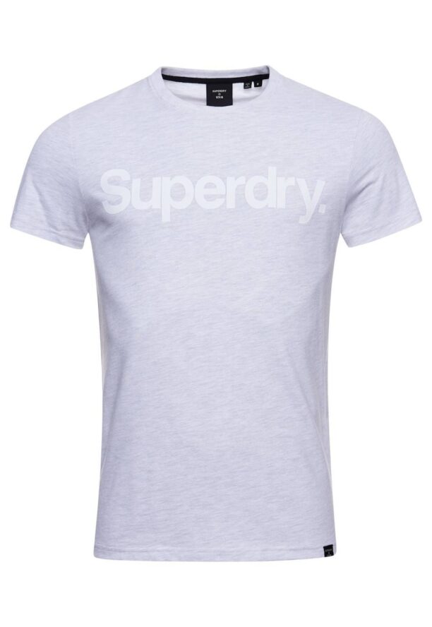 Тениска с овално деколте и лого SUPERDRY