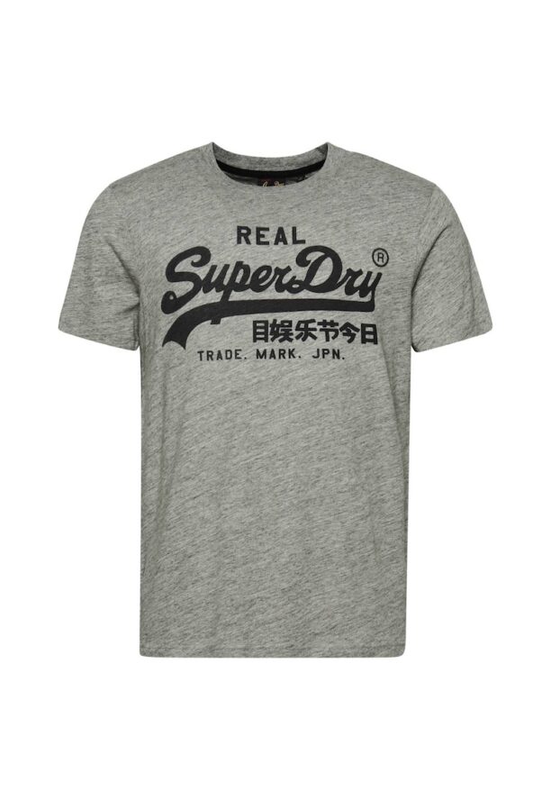 Тениска с овално деколте и лого SUPERDRY