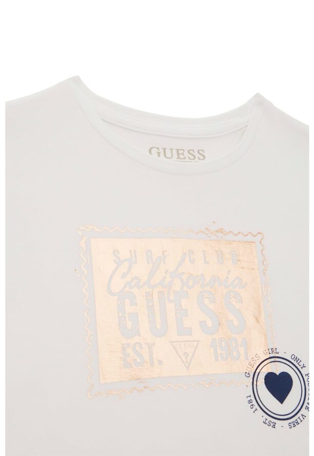 Тениска с памук с лого GUESS JEANS