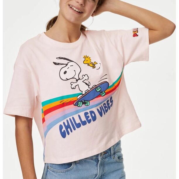 Тениска с щампа на Snoopy Marks  Spencer