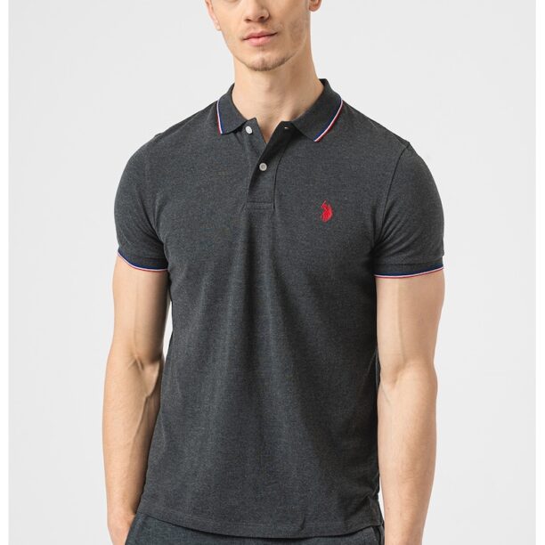 Тениска с яка US Polo Assn