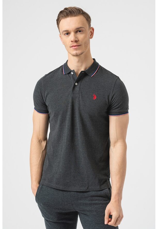 Тениска с яка US Polo Assn