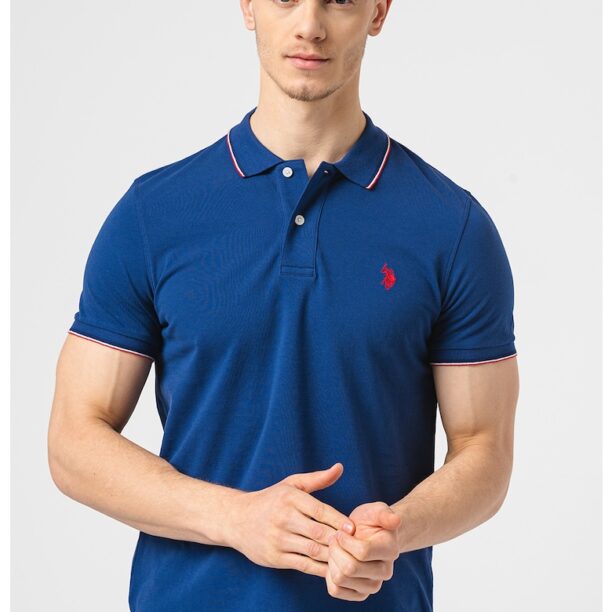 Тениска с яка US Polo Assn