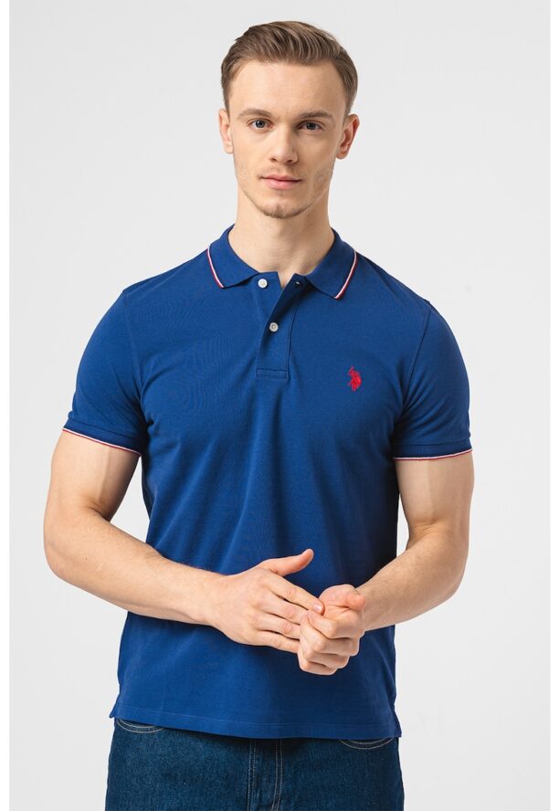 Тениска с яка US Polo Assn