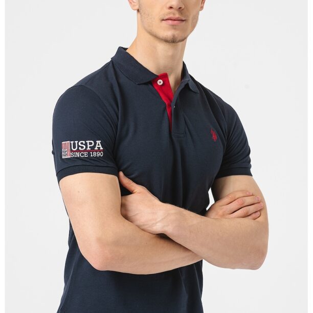 Тениска с яка и лого US Polo Assn