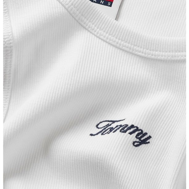 Топ с органичен памук с лого Tommy Jeans