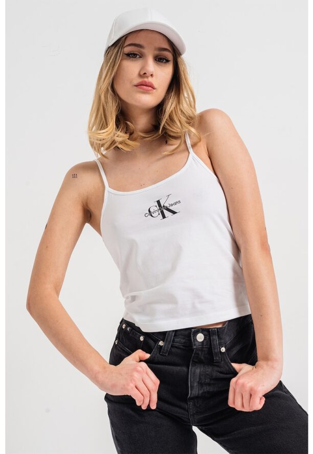 Топ с тънки презрамки CALVIN KLEIN JEANS