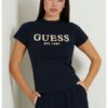 Фитнес памучна тениска с лого Guess